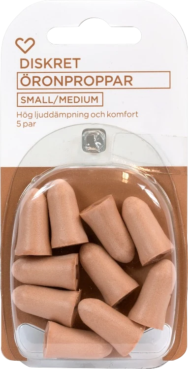 Hjärtats öronproppar small/medium 5 par - Öronproppar att sova med