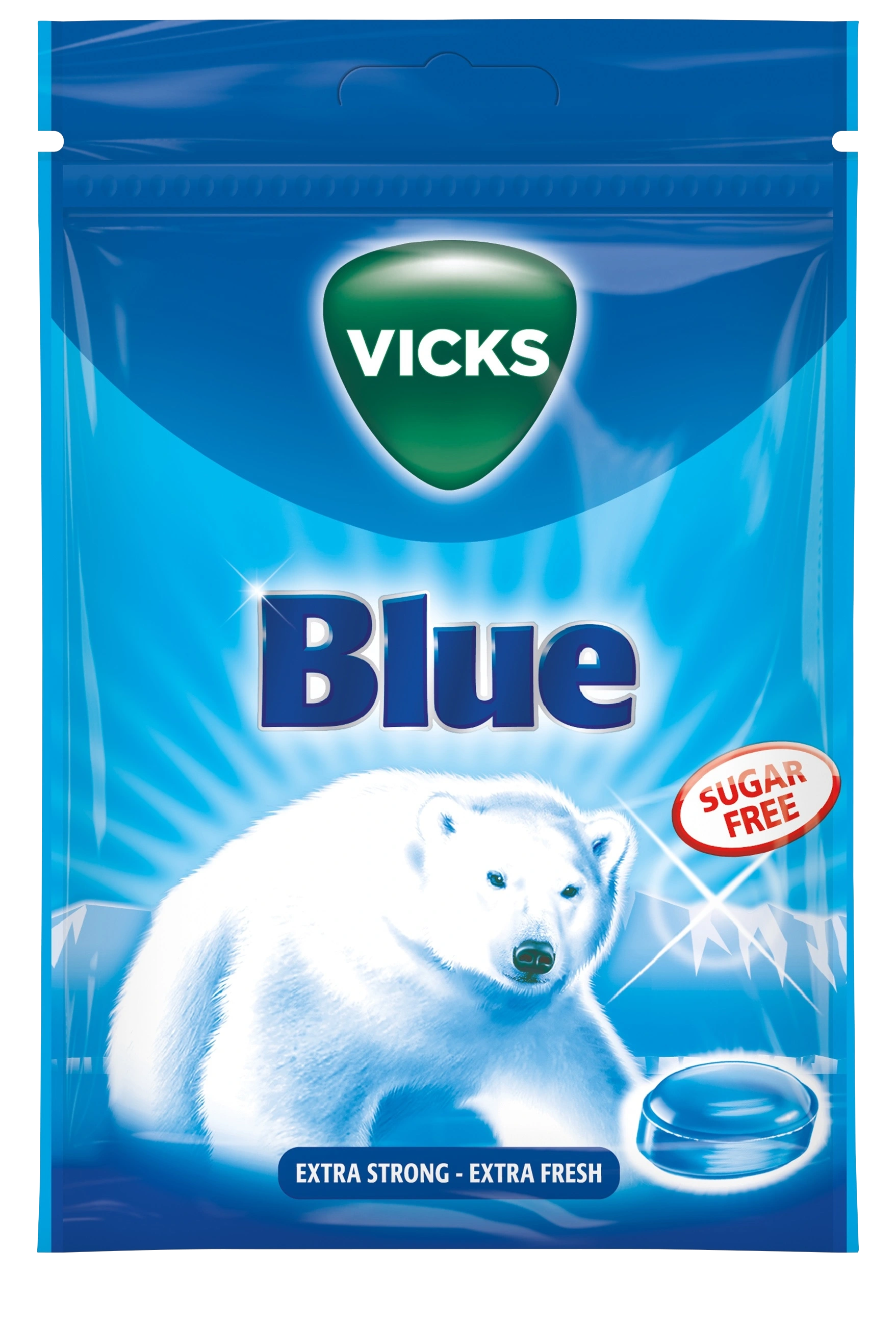 Vicks Blue Sugar Free 72 g - Halstabletter