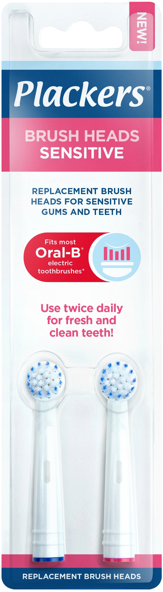 Plackers Brush Head Refills Sensitive 2-pack - Tandborsthuvuden