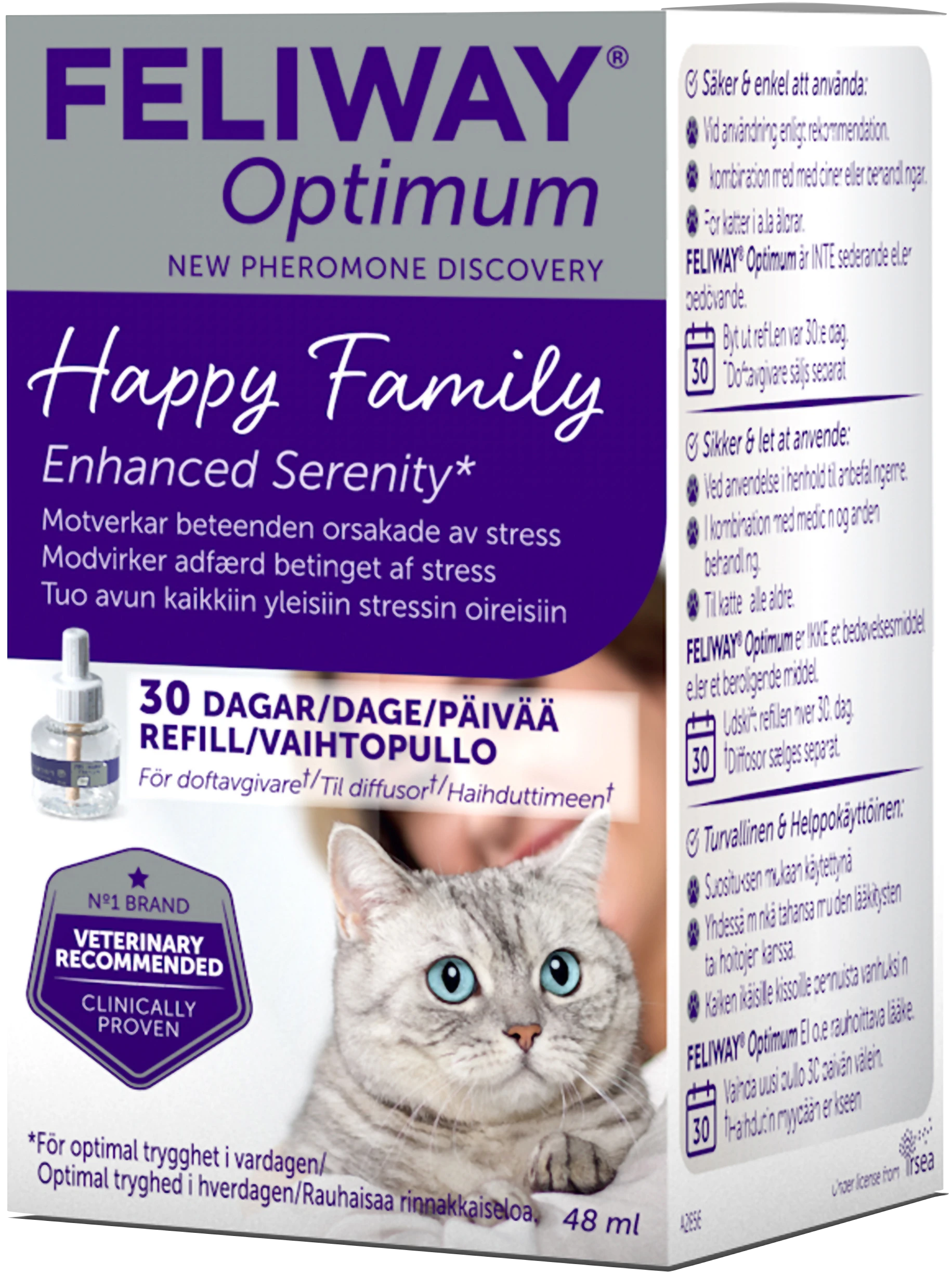 Feliway Optimum Refill 48 ml - Rädsla & oro hos katt