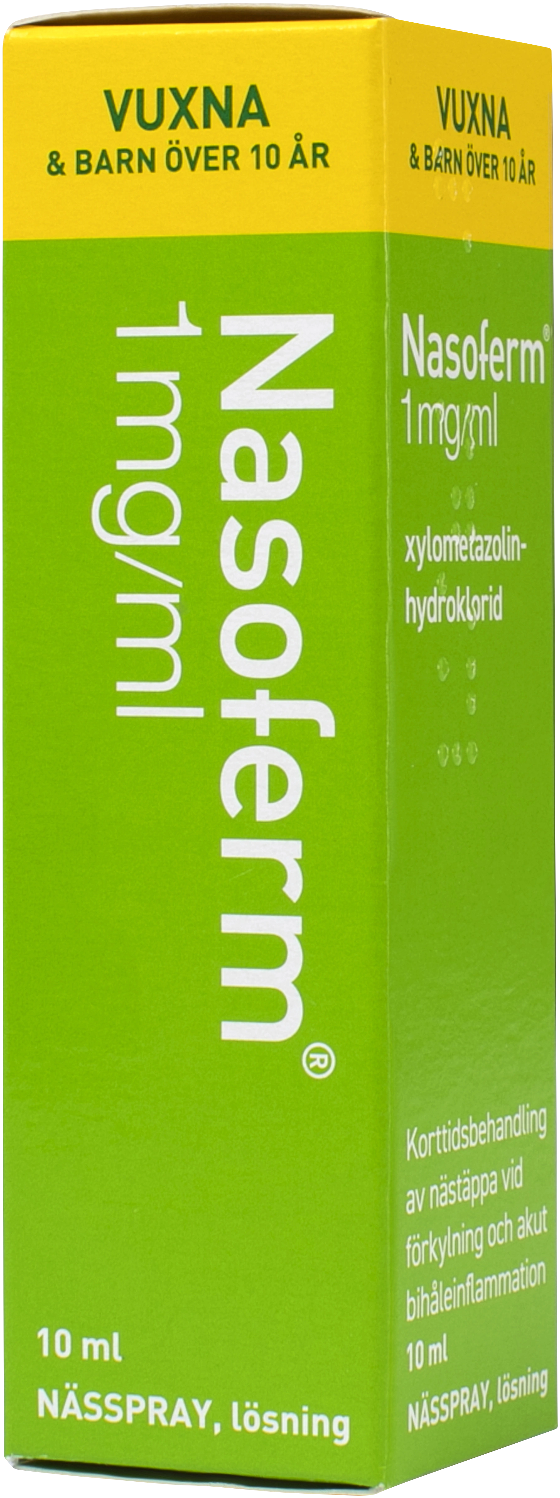 Nasoferm nässpray 1 mg/ml 10 ml - Bihåleinflammation