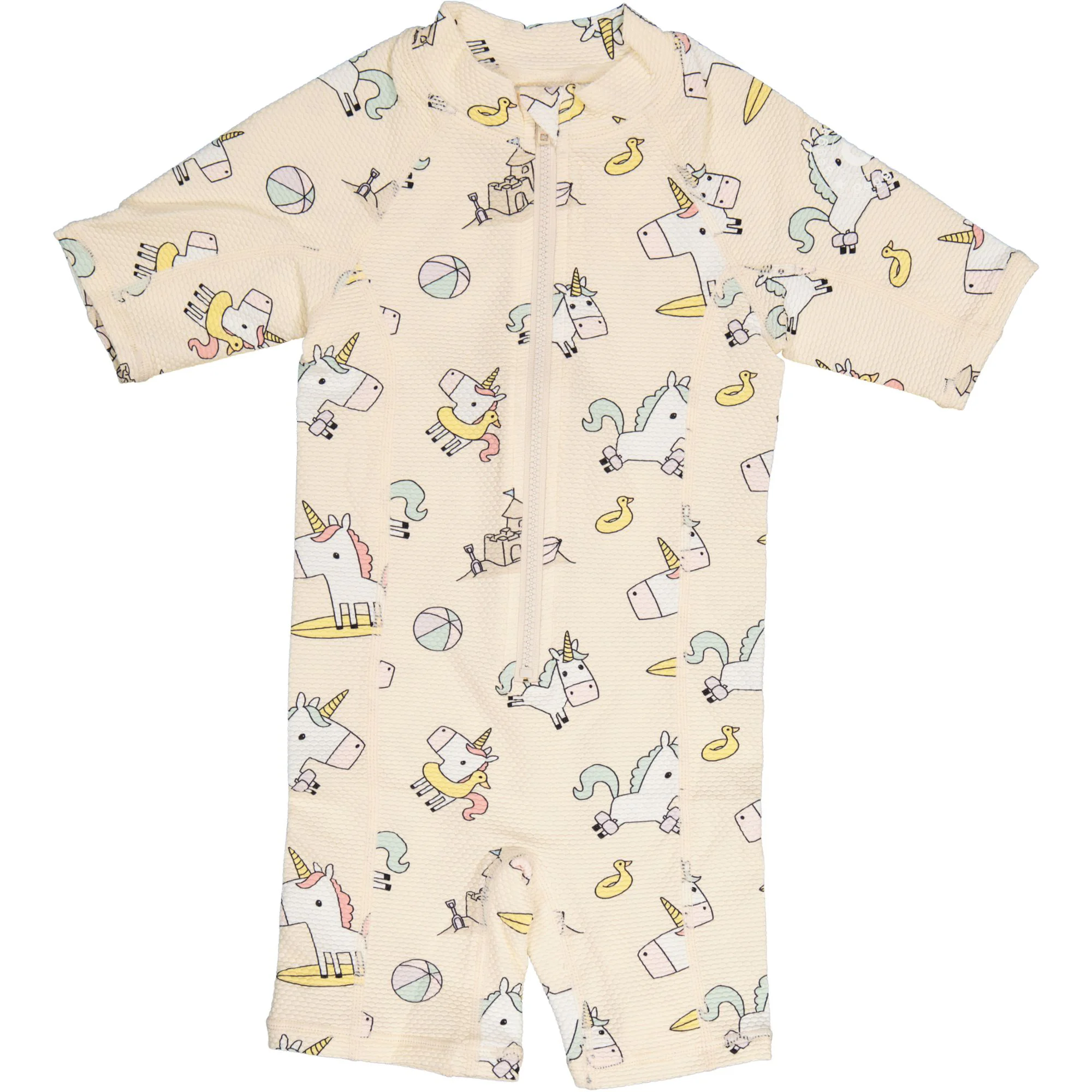 Geggamoja UV Dräkt Beige Unicorn 50+ 134/140