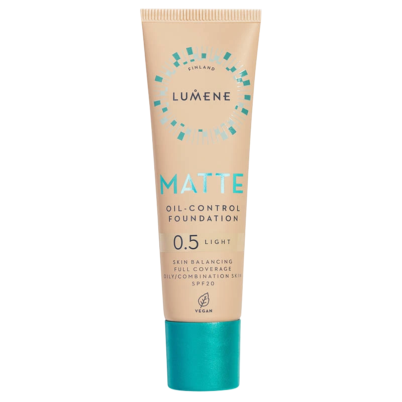 Lumene Matte Oil-Control Foundation SPF 20 30 ml 0,5 Light - Täckande foundation