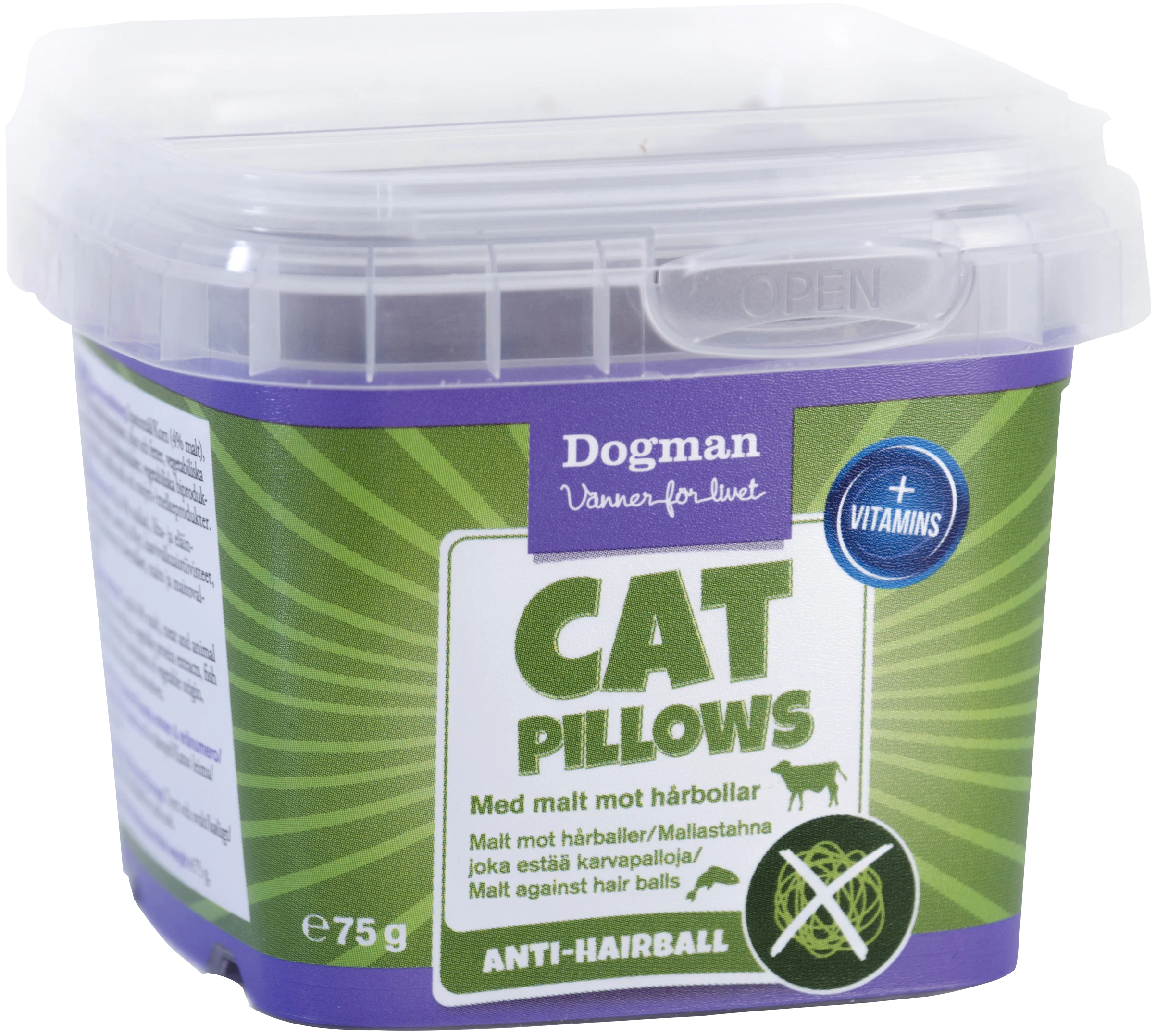 Dogman Cat Pillows Anti-hårboll 75 g - Kattfoder & fodertillskott