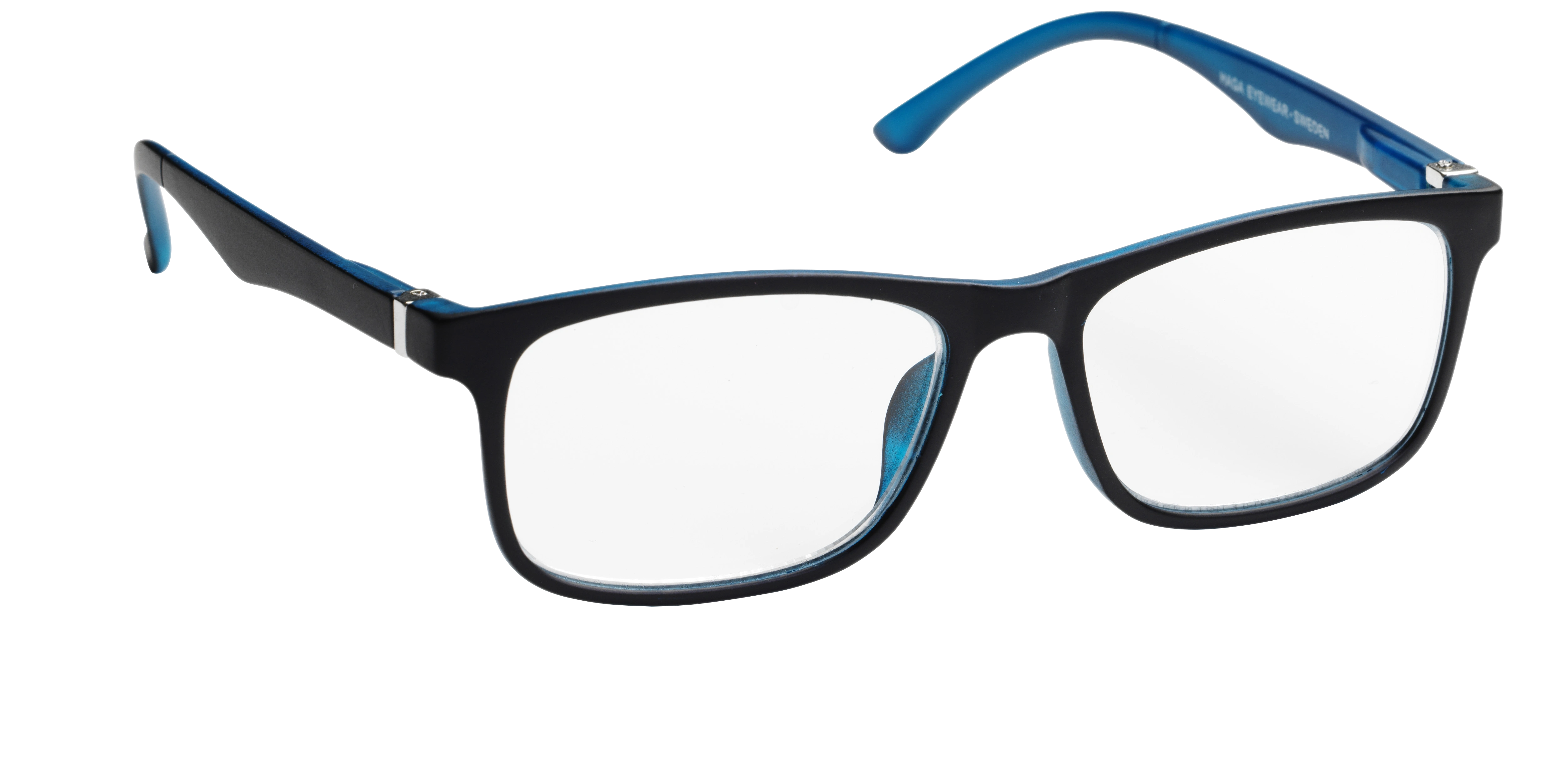 Lix Läsglasögon Stockholm Matt Black Blue +1,5 - Läsglasögon