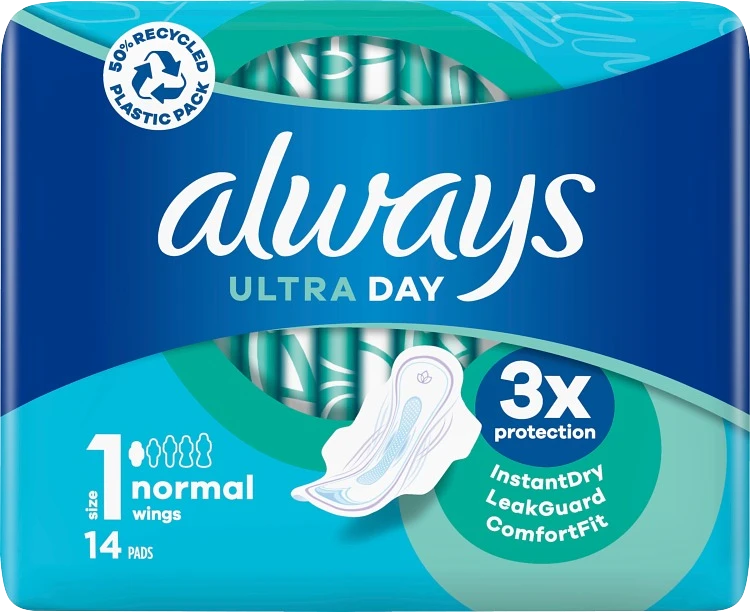 Always Ultra Day Bindor Normal Stl 1 Med Vingar 14 st - Bindor