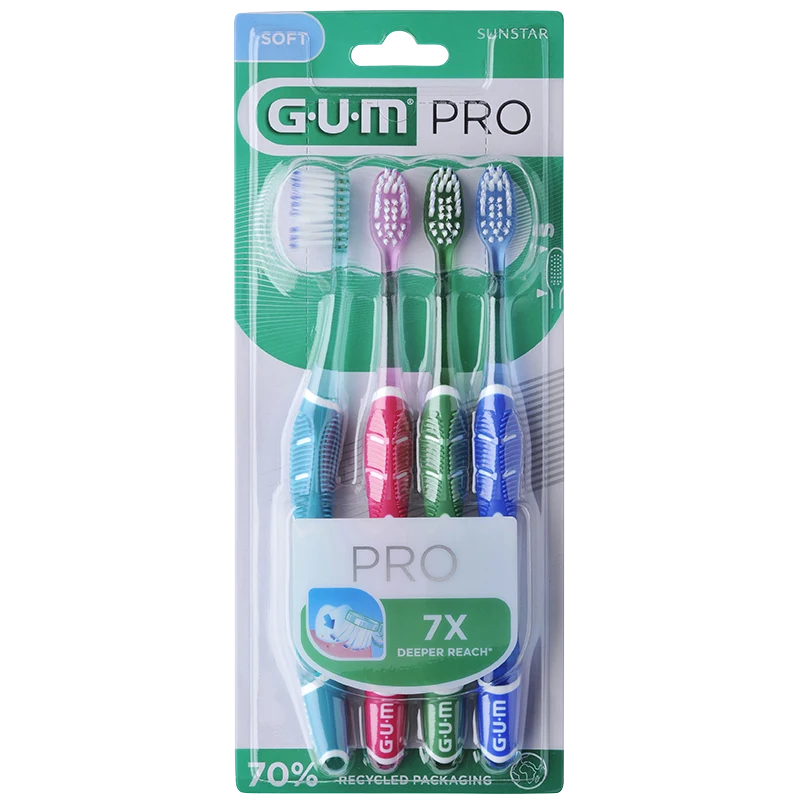 GUM Technique PRO mjuk tandborste 4st - Tandborstar