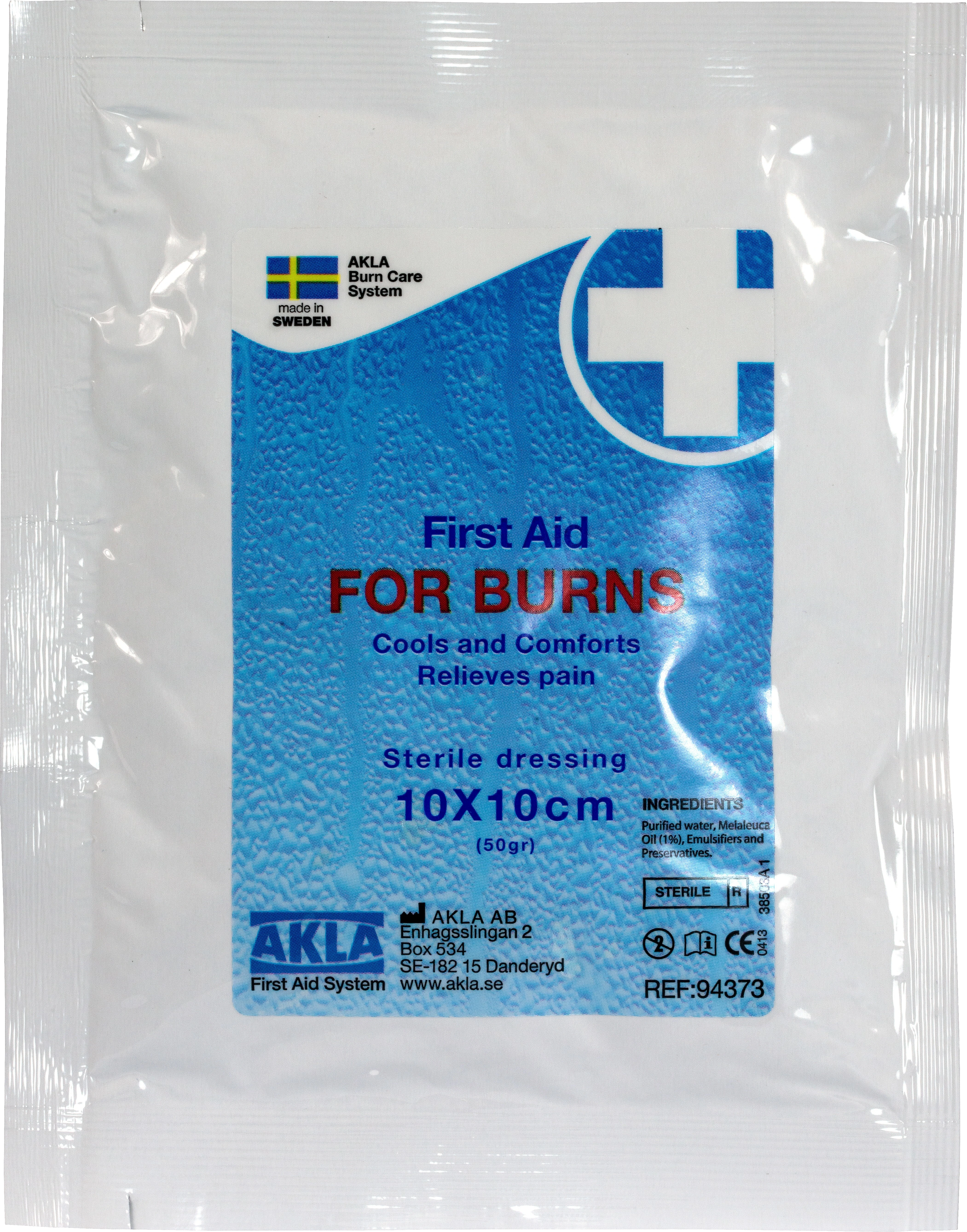 AKLA For Burns Brännskadekompress 10x10 cm - Brännskadeförband
