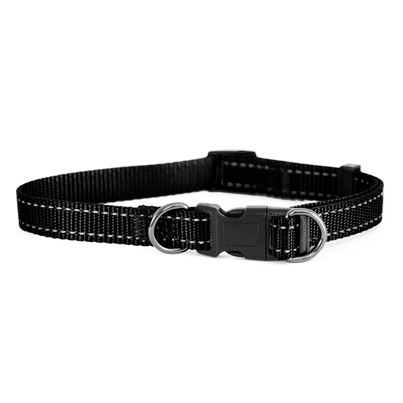 Dogman Justerbart Halsband Iris Svart 35-50 cm - Hundhalsband