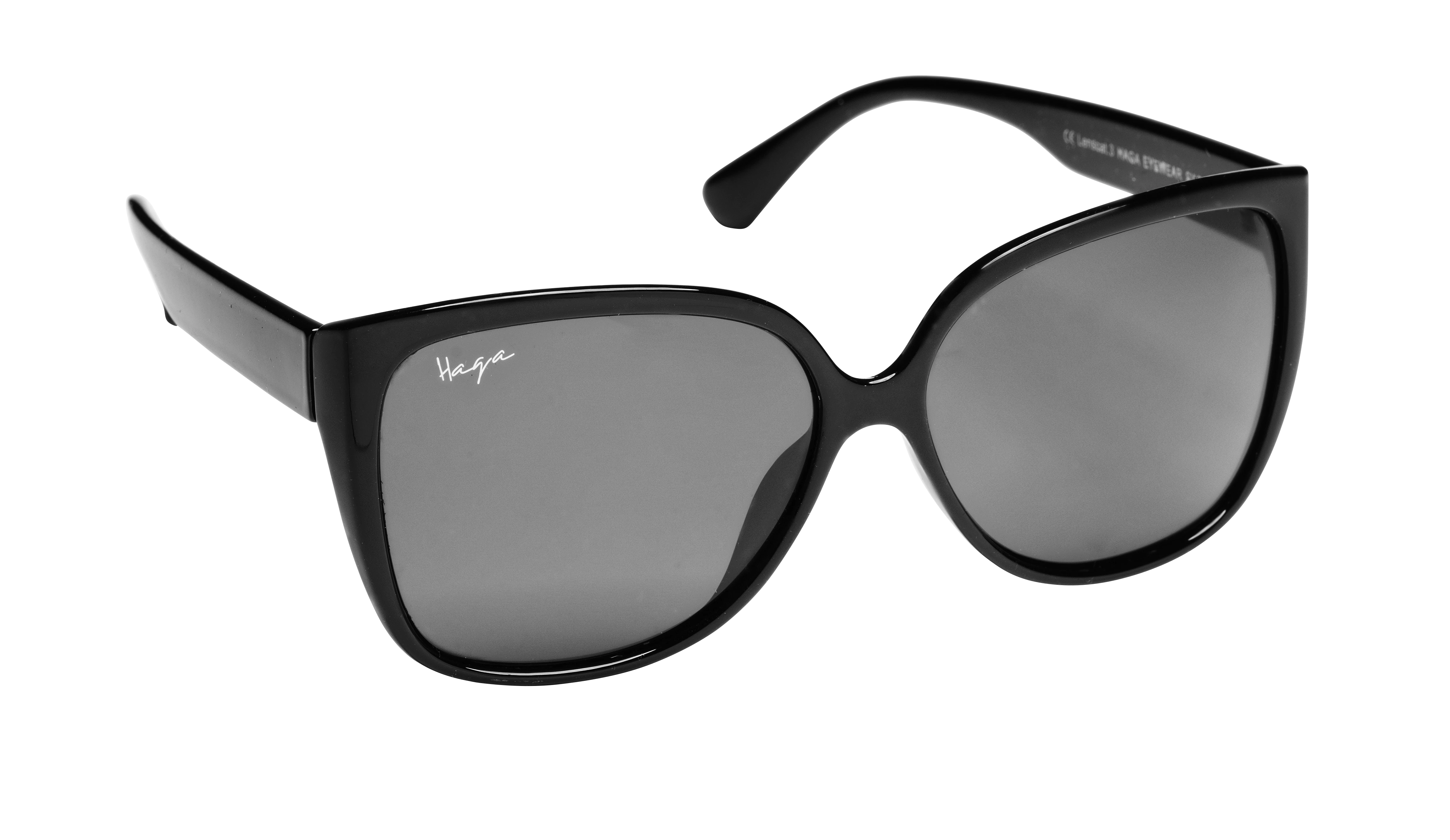 Haga Eyewear Solglas Milan Polarized Black Grey Lens 1par - Solglasögon