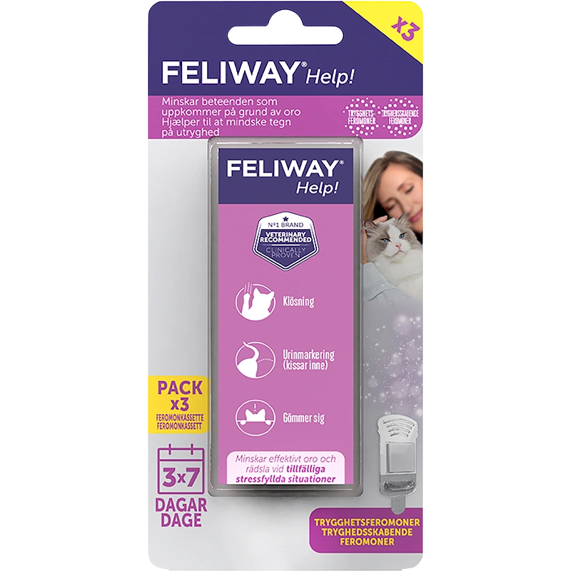 Feliway Help Refillkassett 3 st - Rädsla & oro hos katt