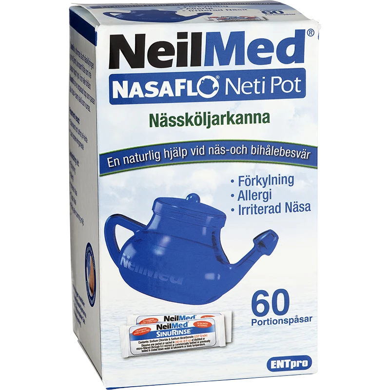NeilMed NasaFlo Nässköljarkanna med 60 saltpåsar - Nässug & nässkölj