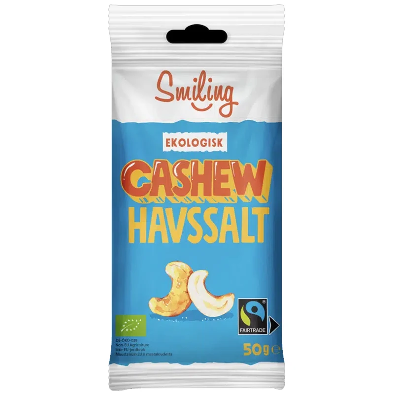 Smiling Cashewnötter Havssalt 55 g - Nötter & torkad frukt