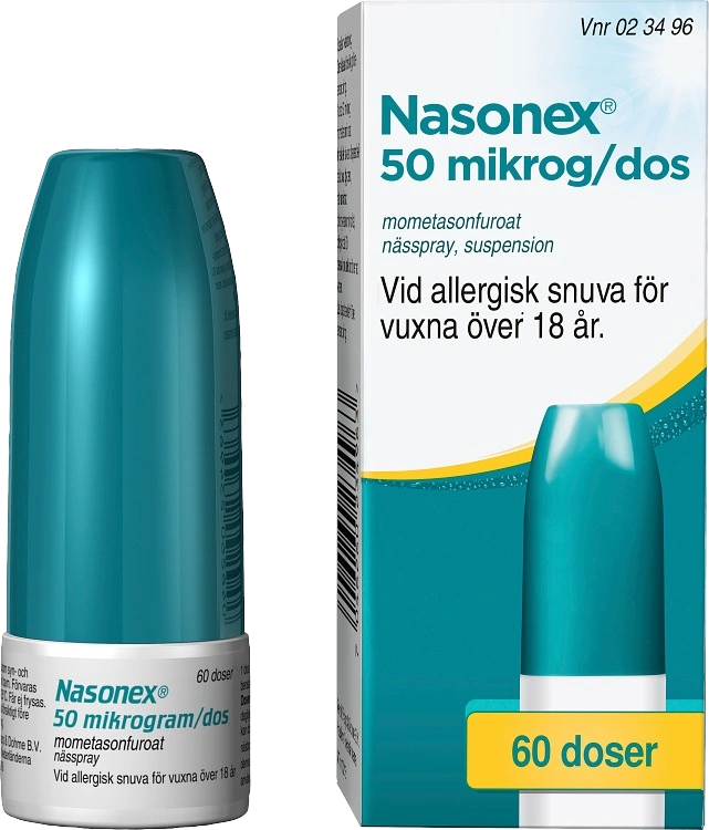Nasonex nässpray suspension 50 μg/dos 60 doser - Nässpray mot rinnsnuva