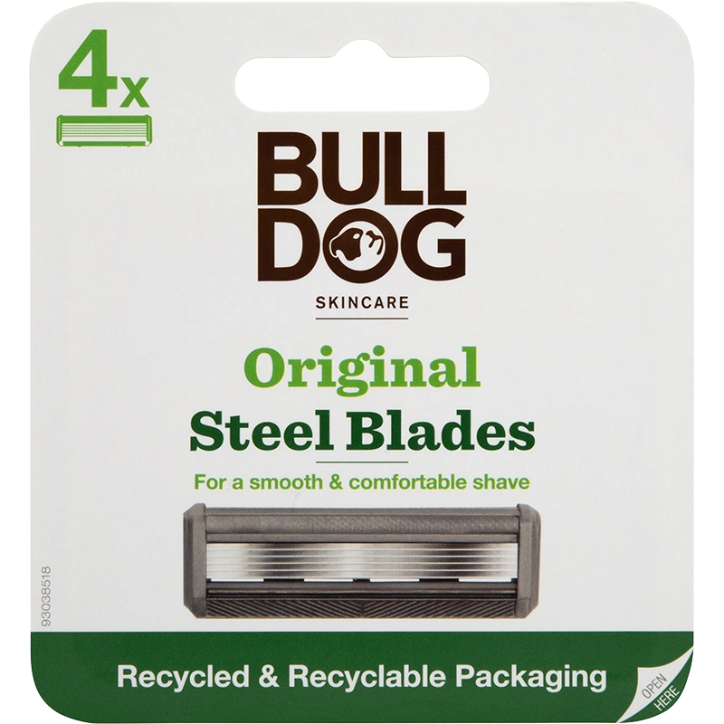 Bulldog Original Steel Blades Rakblad 4 st - Rakblad