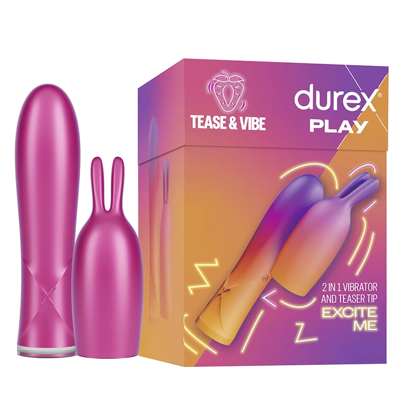 Durex + Durex Play 2in1 Vibrator and Teaser Tip - Parvibratorer