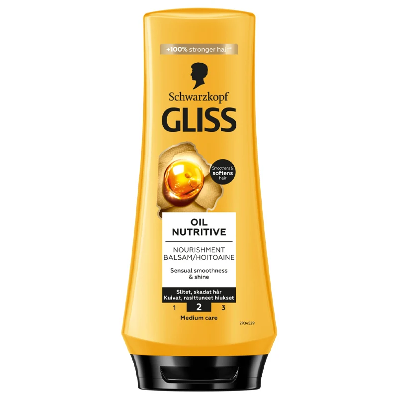 Schwarzkopf Gliss Oil Nutritive Nourishment Conditioner for Strawy & Damaged Hair 200 ml - Balsam
