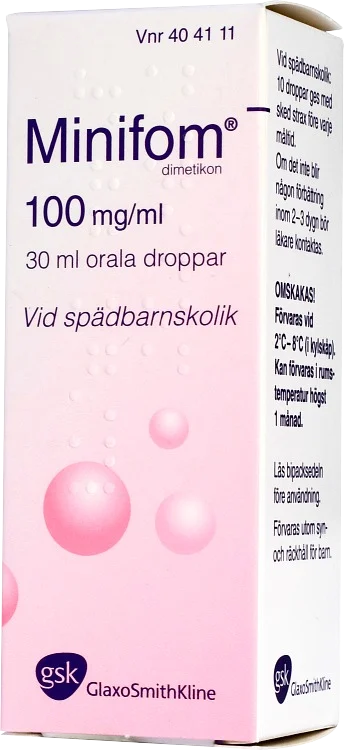 Minifom orala droppar 100 mg/ml 30 ml - Spädbarnskolik