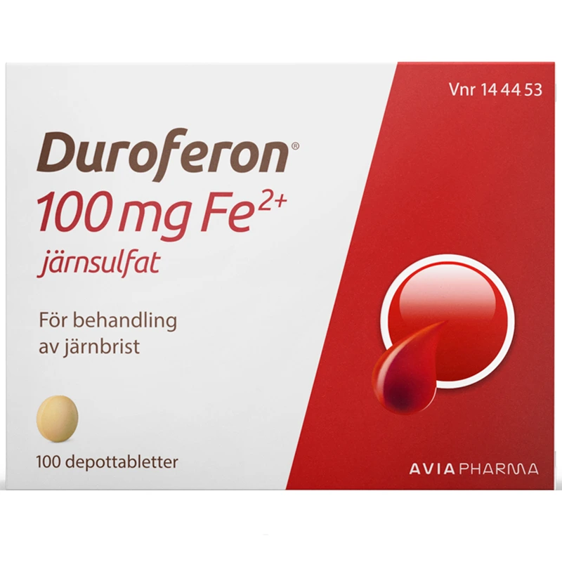 Duroferon depottablett 100 mg 100 st - Järn