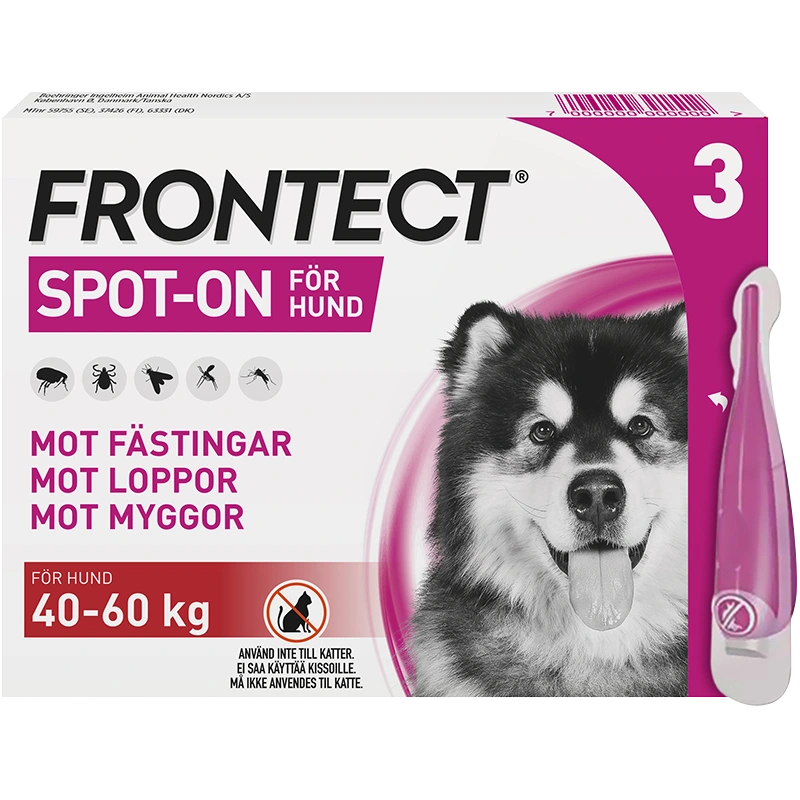 Frontect 40-60 kg Spot-on, lösning Spot-on applikator, 3st (3x6ml) - Loppor & löss hund
