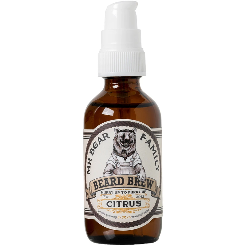 Mr Bear Family Beard Brew Citrus 60 ml - Skäggolja & mustaschvax