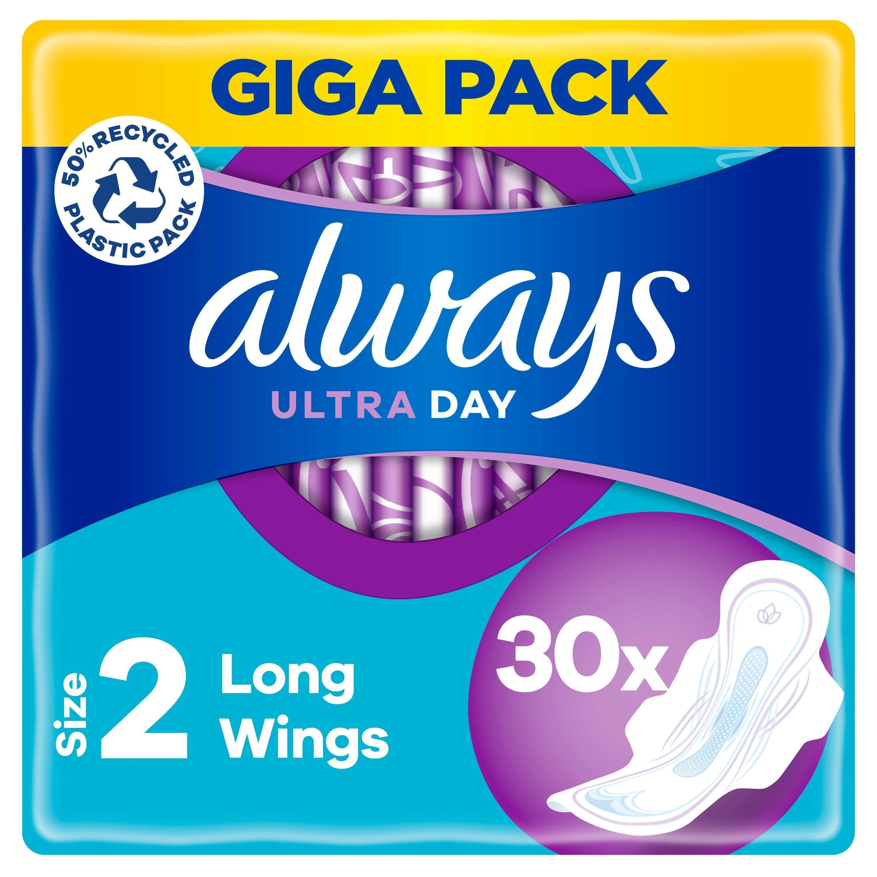 Always Ultra Day Bindor Long Stl 2 Med Vingar 30 st - Bindor