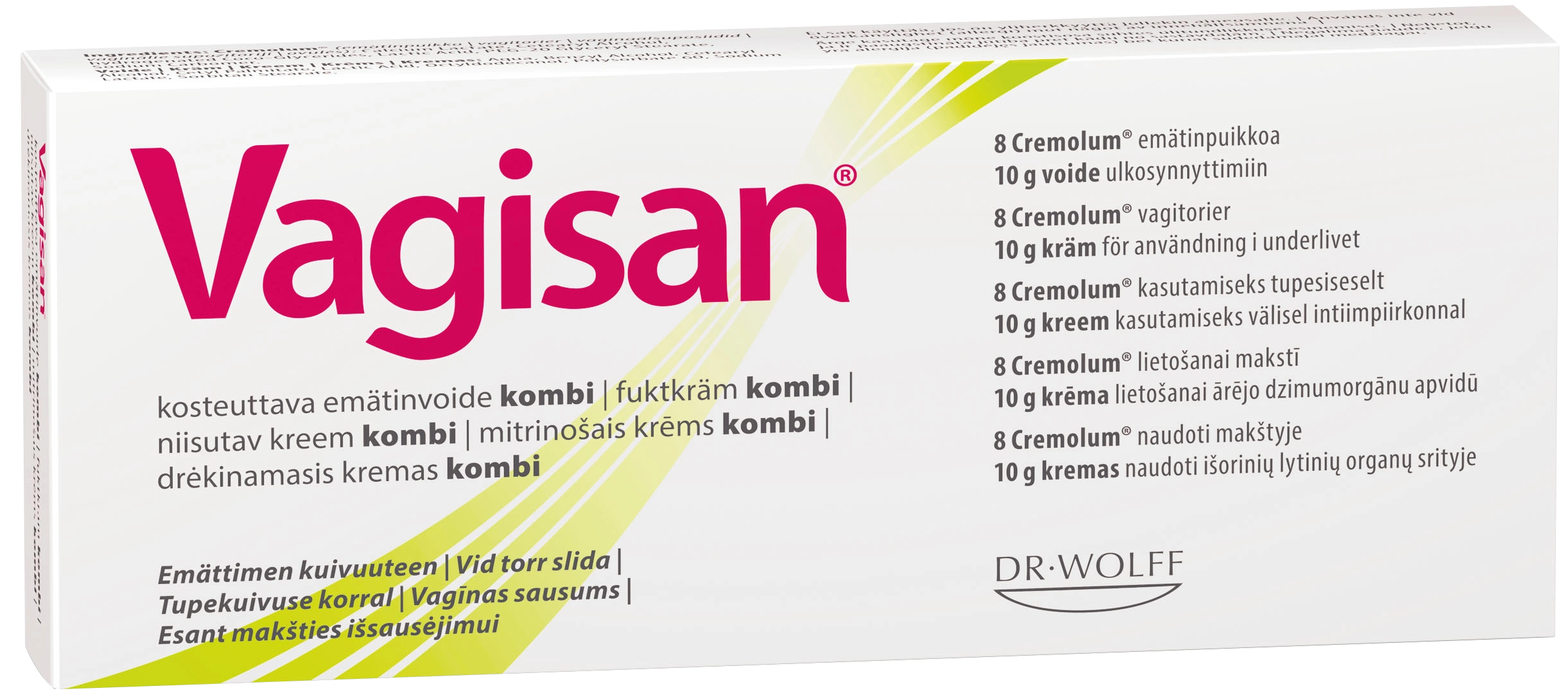 Vagisan Kombi Fuktkräm 10 g + Cremolum 8 st - Intimkräm