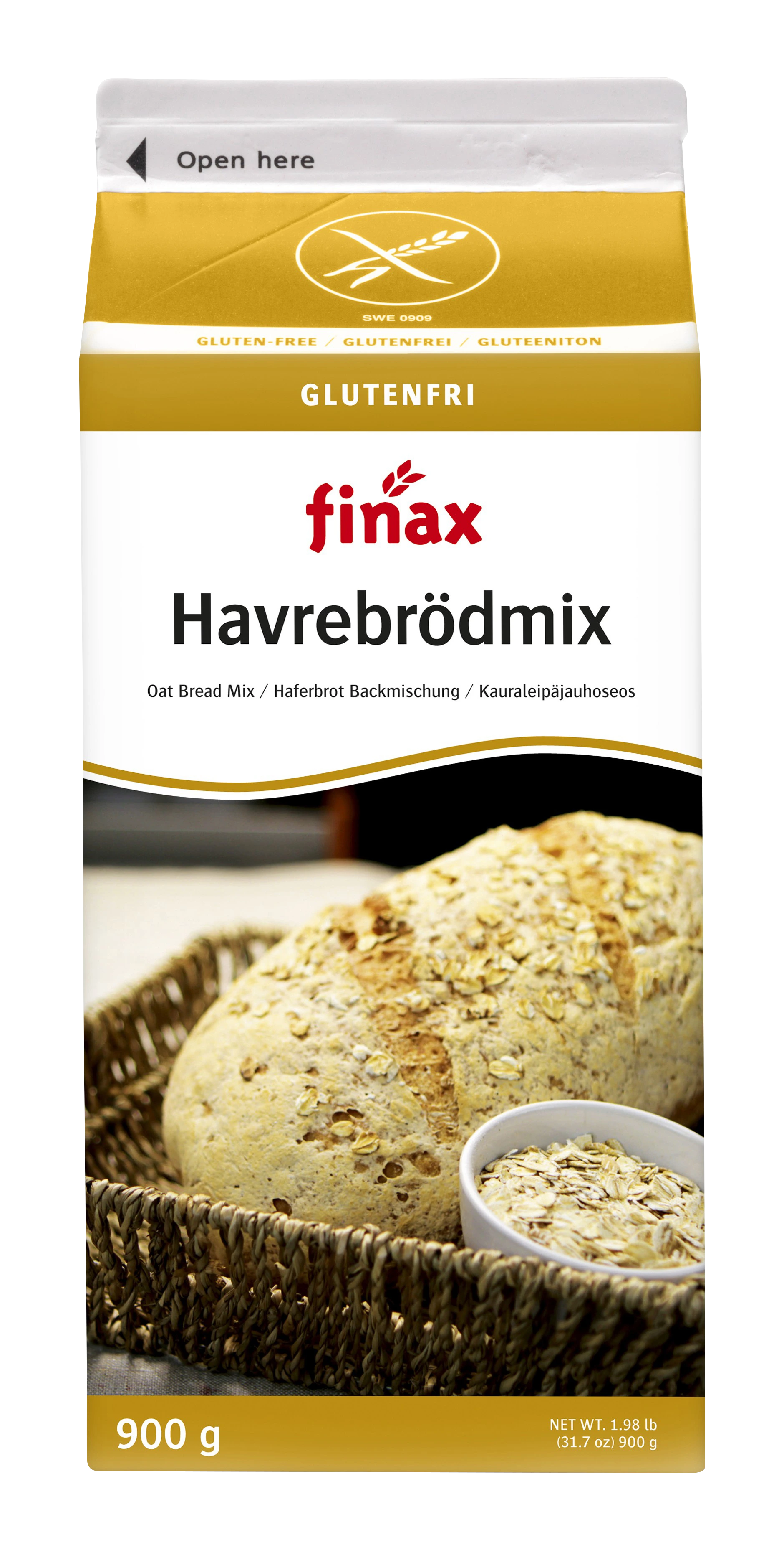 Finax Havrebrödmix Glutenfri 900 g - Specialkost för barn