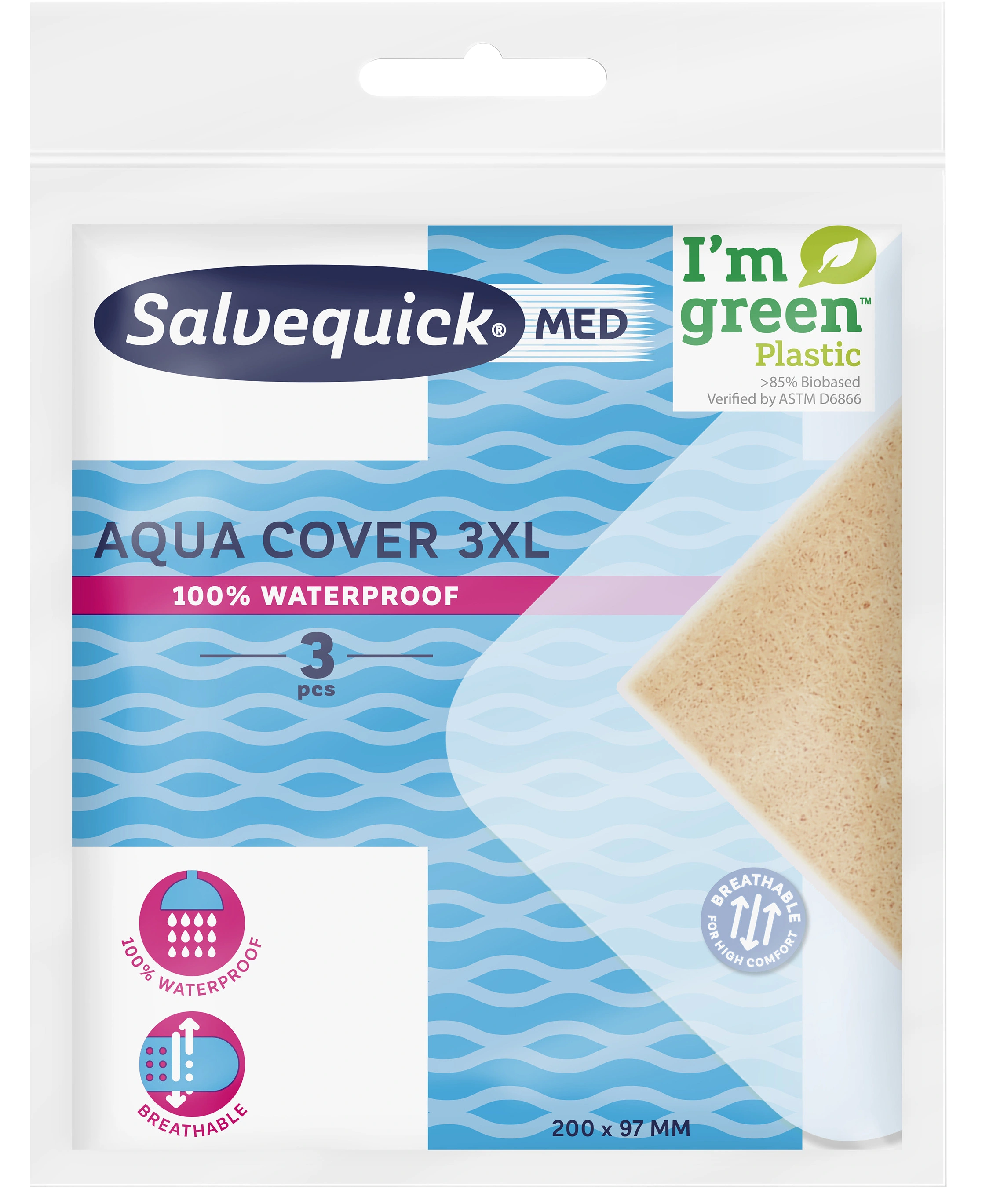 Salvequick MED Aqua Cover 3XL 3st - Förband