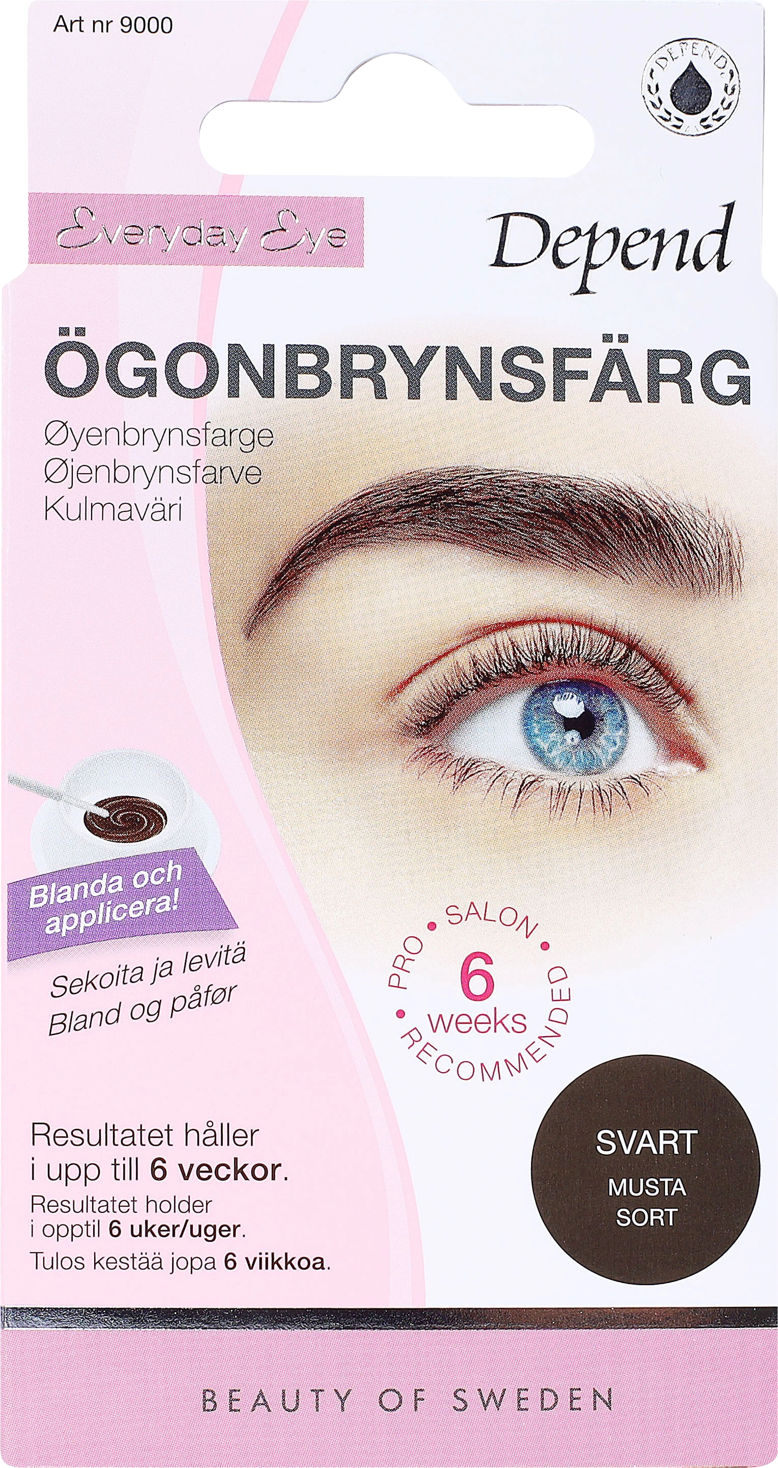 Depend Ögonbrynsfärg Svart - Ögonbrynsfärgning