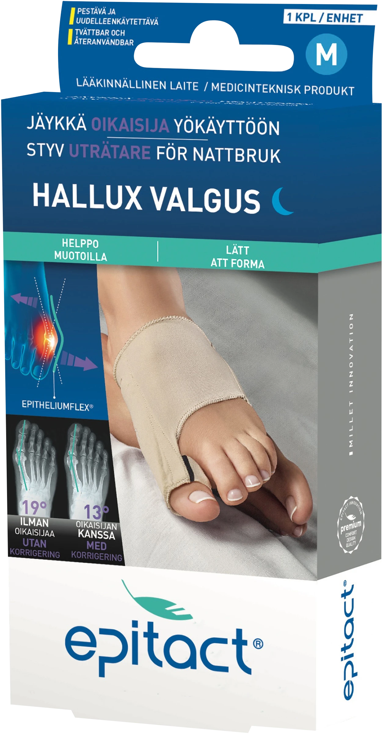 Epitact Styv Uträtare för Nattbruk 1 st M - Hallux valgus