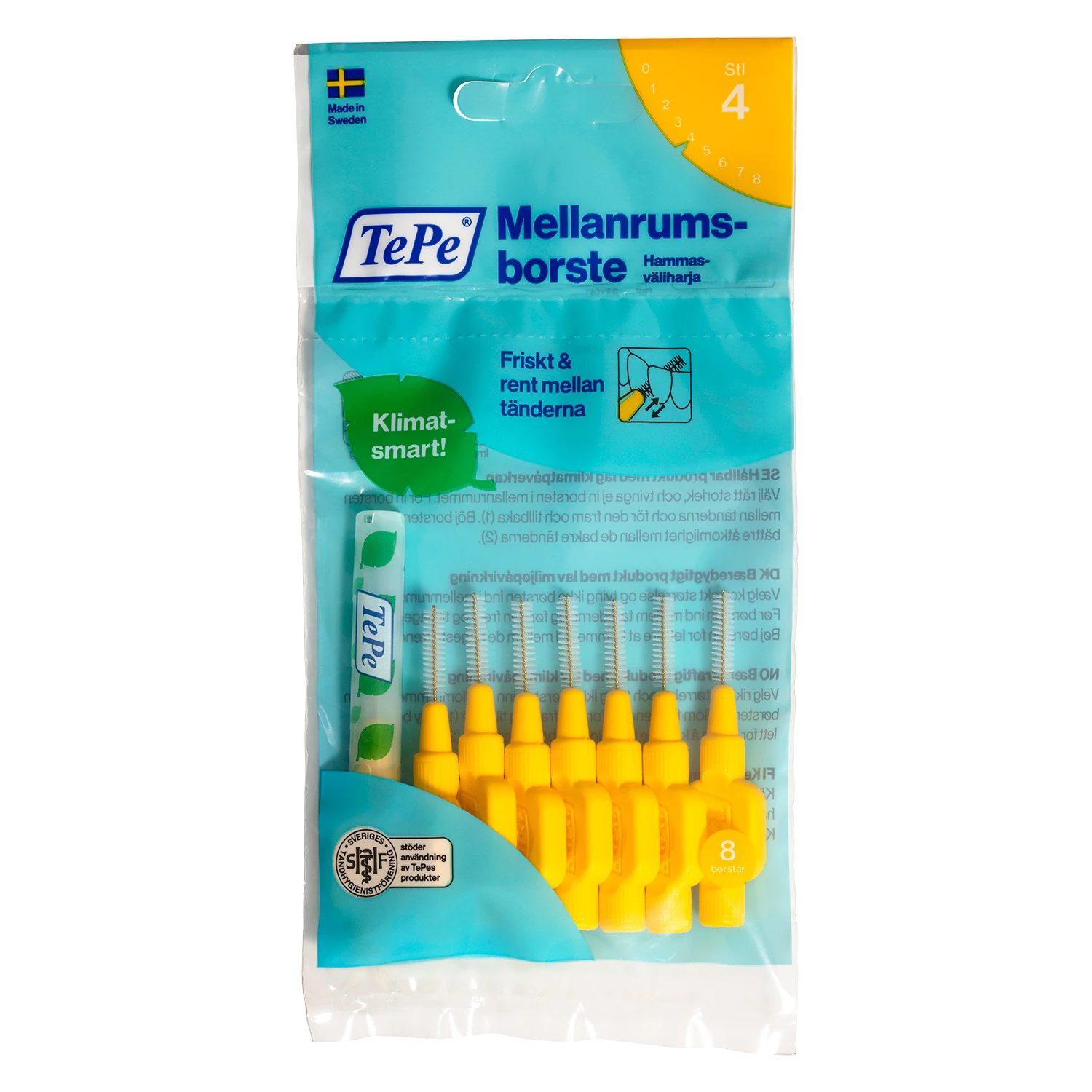 TePe Mellanrumsborste 0,4 - 1,3 mm 8 st 0,7 mm - Mellanrumsborstar