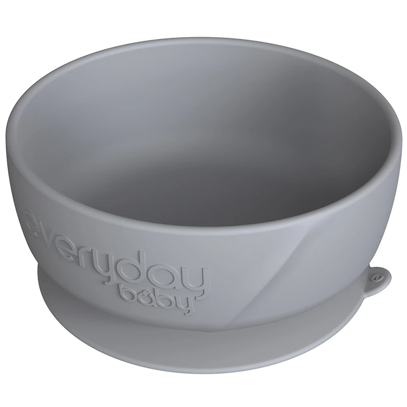 Everyday Baby Skål Silikon med Sugfunktion Quiet Grey - Barntallrik & barnbestick