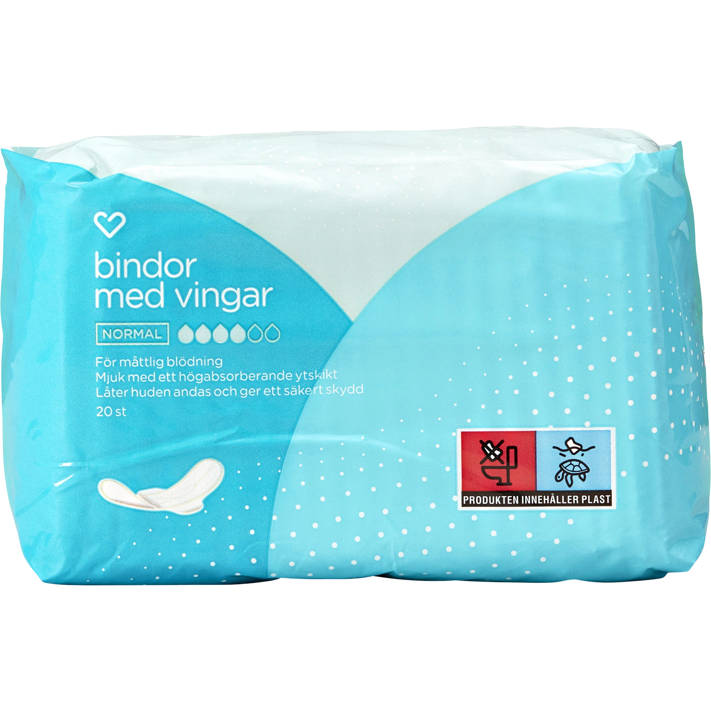 Hjärtats Bindor med vingar Normal 20st - Bindor