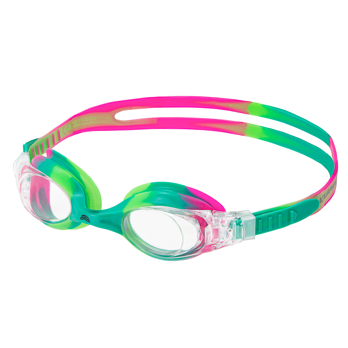 Aquarapid Mako Kids Swim Goggles Pink/Green - Simglasögon