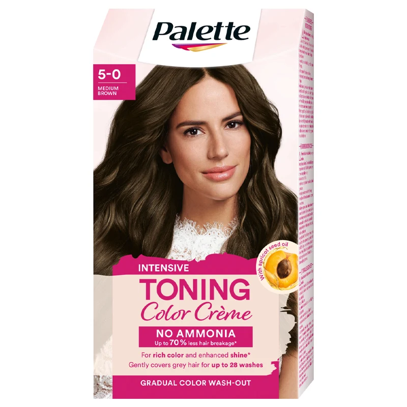 Schwarzkopf Palette Intensive Toning Color Creme 5-0 Medium Brown - Hårfärg
