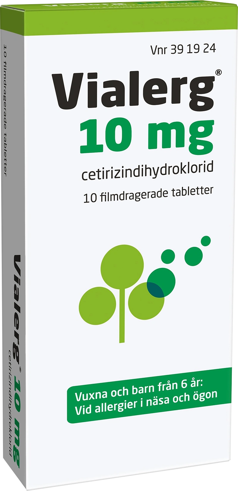 Vialerg Orifarm filmdragerad tablett 10 mg 10 st - Allergitabletter mot pollenallergi