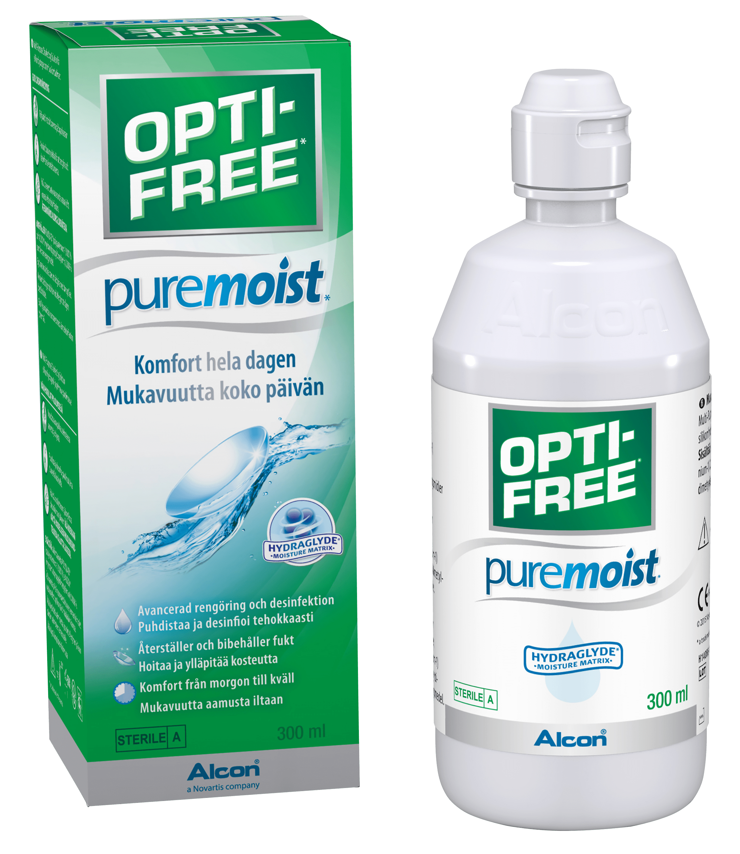 Opti-Free PureMoist 300 ml - Linsvätska & linsetui