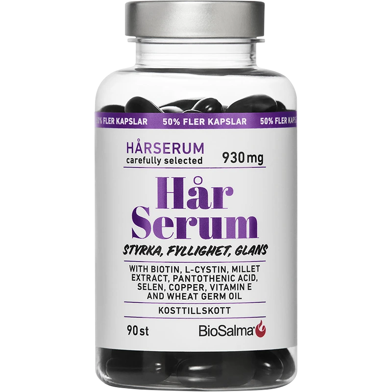 BioSalma Hårserum 90 kapslar - Kosttillskott för hår, hud & naglar