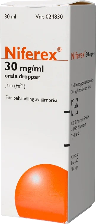 Niferex orala droppar 30 mg/ml 30 ml - Järn