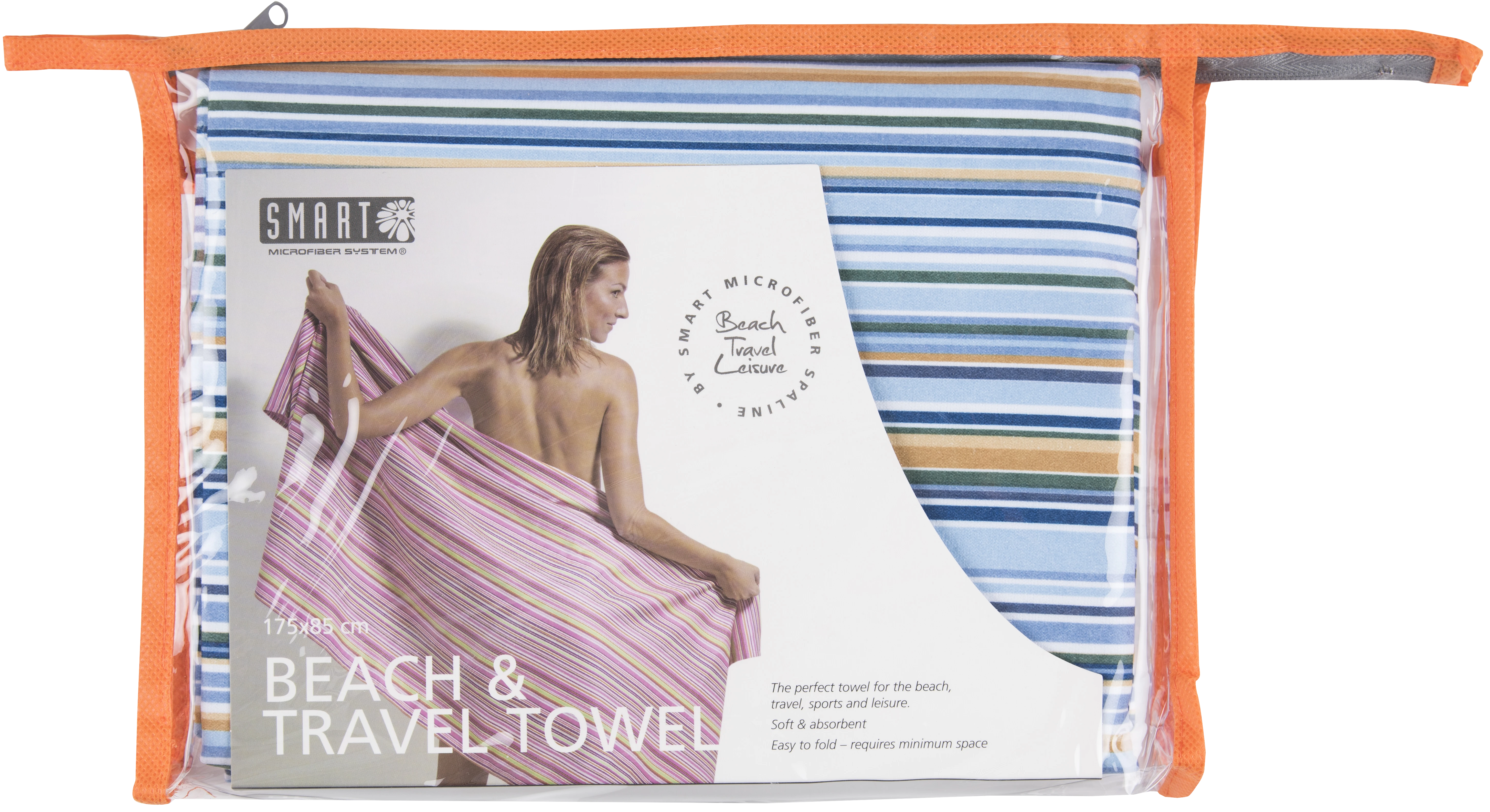 Smart Beach & Travel Towel Blue Stripe - Strandtillbehör