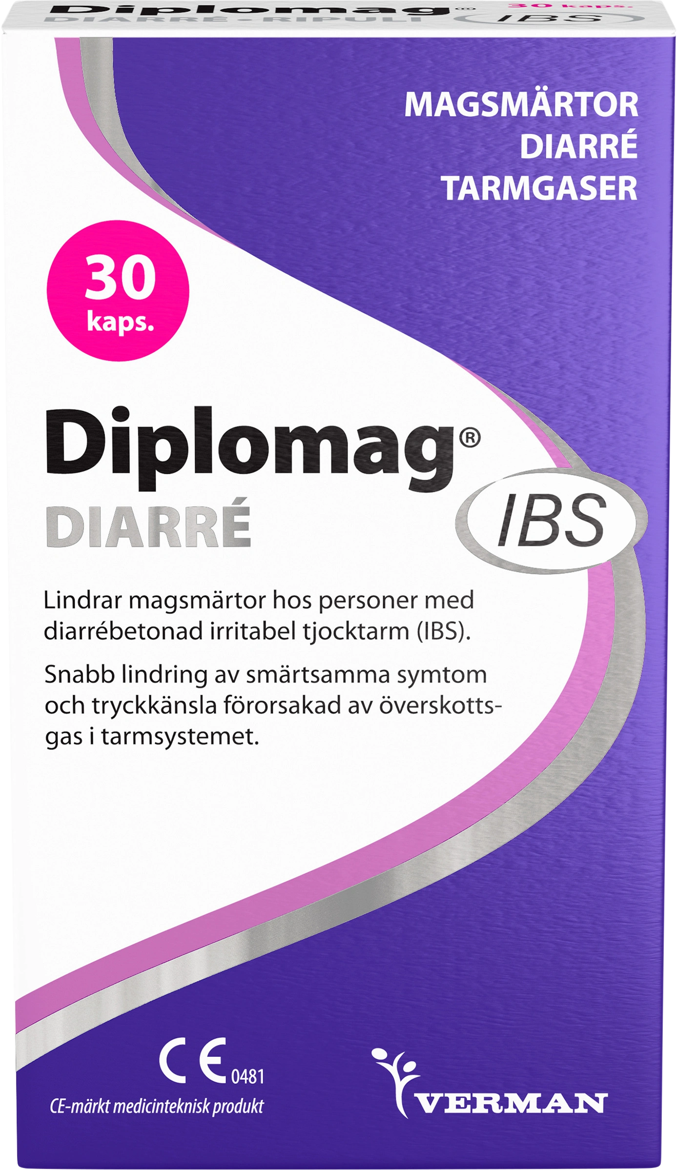 Diplomag IBS Diarré Kapslar 30 st - Tabletter mot diarré