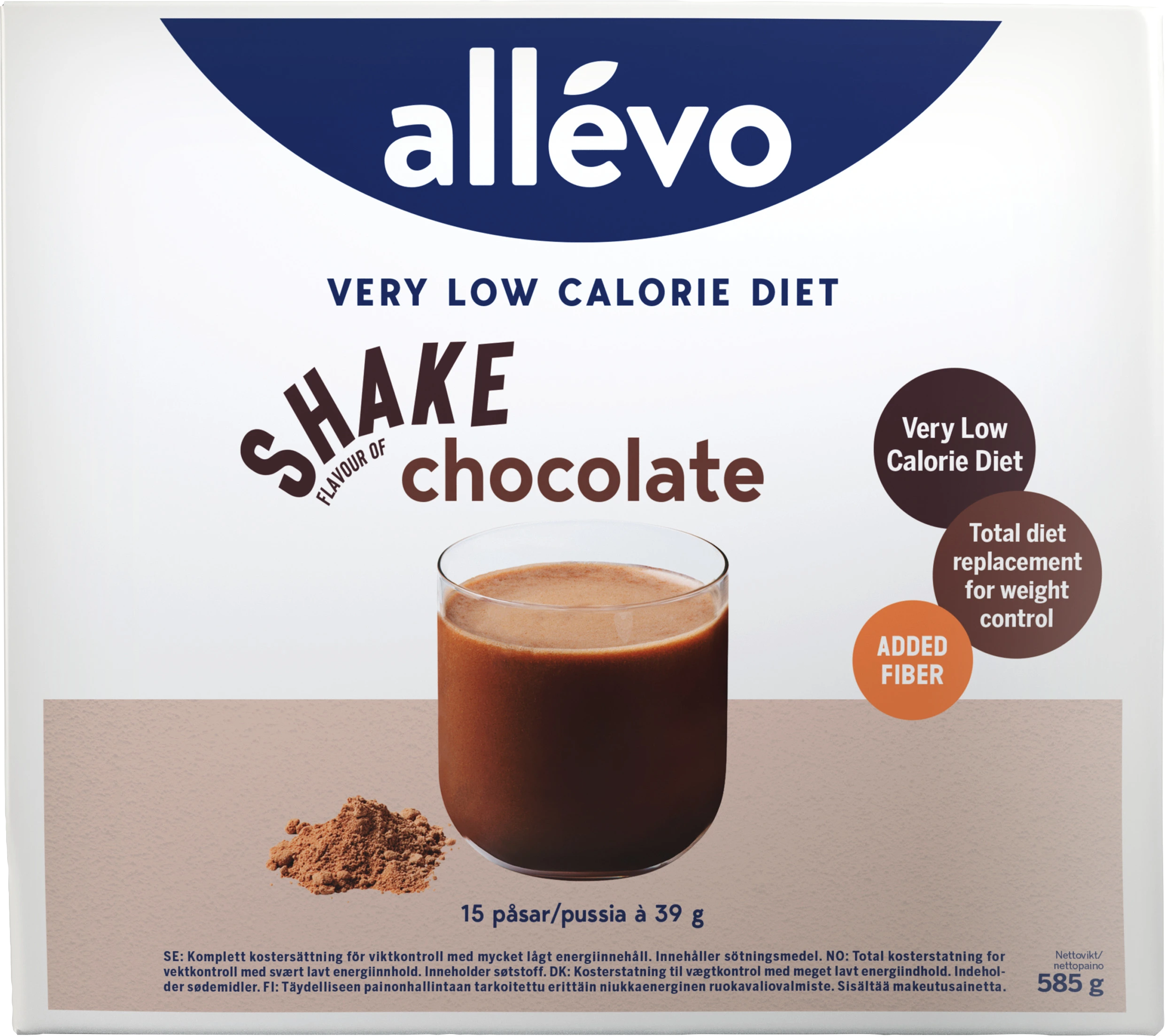 Allévo VLCD Shake Chocolate 15 portioner - Diet shakes