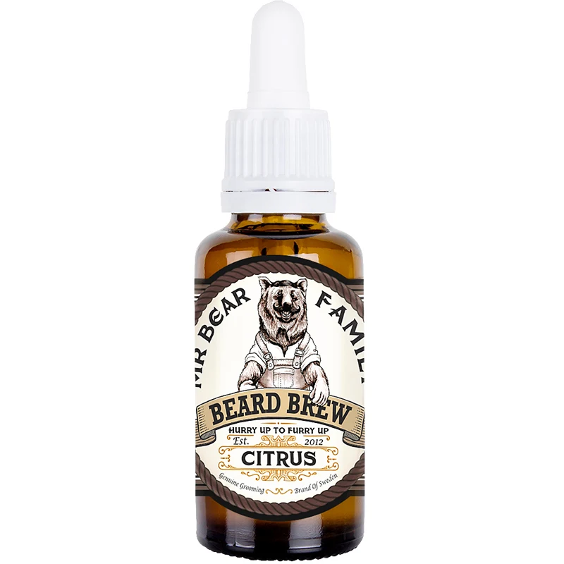 Mr Bear Family Beard Brew Citrus 30 ml - Skäggolja & mustaschvax
