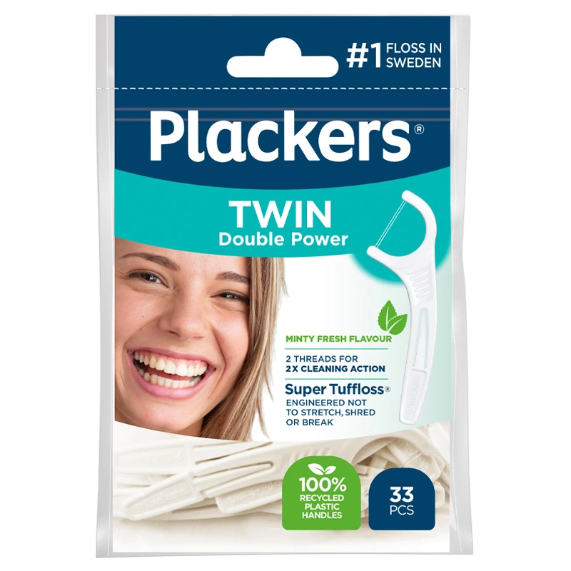 Plackers Twin 33 st - Tandtråd
