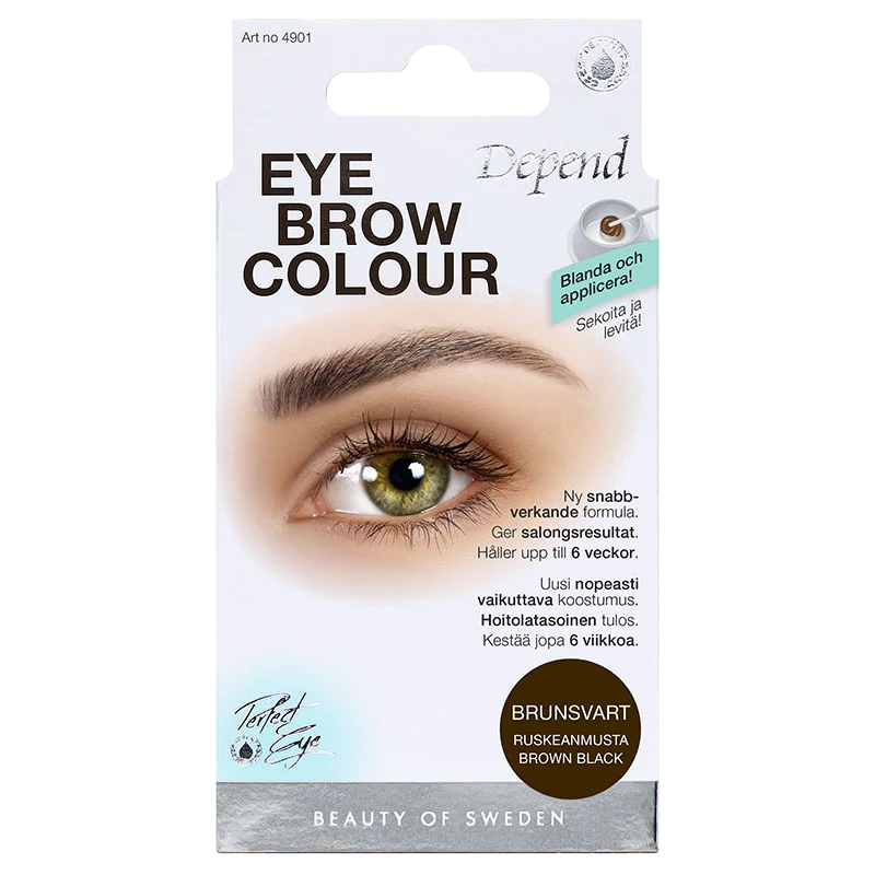Depend Eyebrow Colour Brown Black - Ögonbrynsfärgning