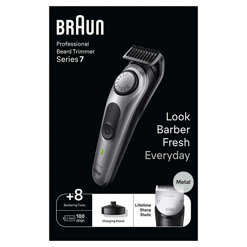 Braun Skäggtrimmer BT7420 Svart/Grå - Skäggtrimmers
