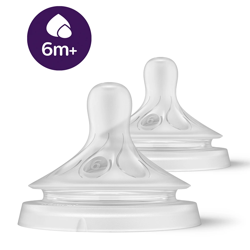 Philips Avent Natural Response Dinapp flöde 6 (välling) 2-pack - Tillbehör nappflaskor