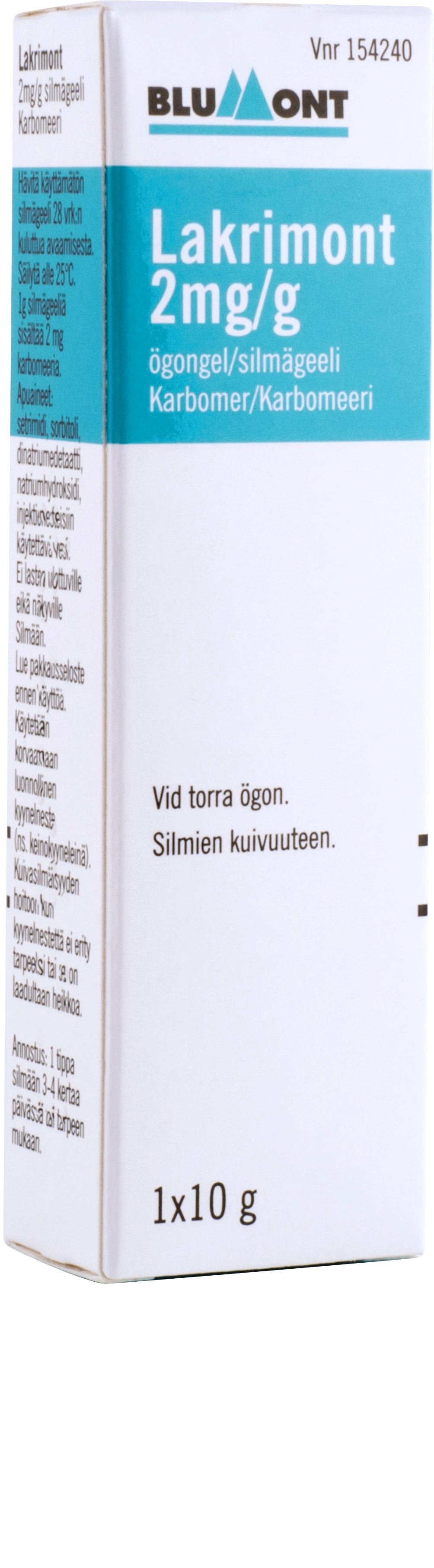 Lakrimont ögongel 2 mg/g 10 g - Ögondroppar för torra ögon