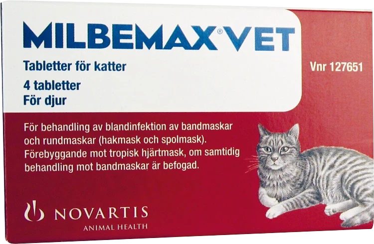 Milbemax vet. för katter tablett 4 st - Avmaskning för katt